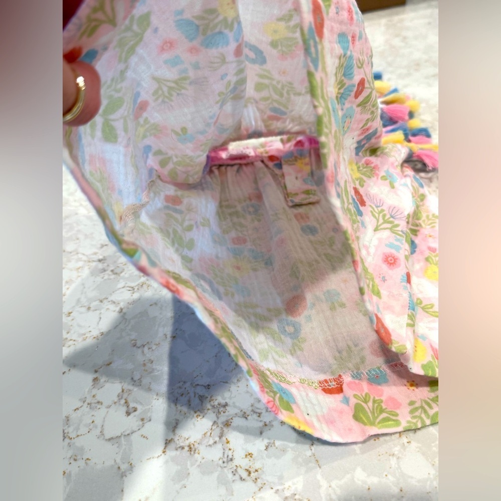 3-6M Mud Pie Pink Striped Floral Baby Dress - Picture 5 of 8